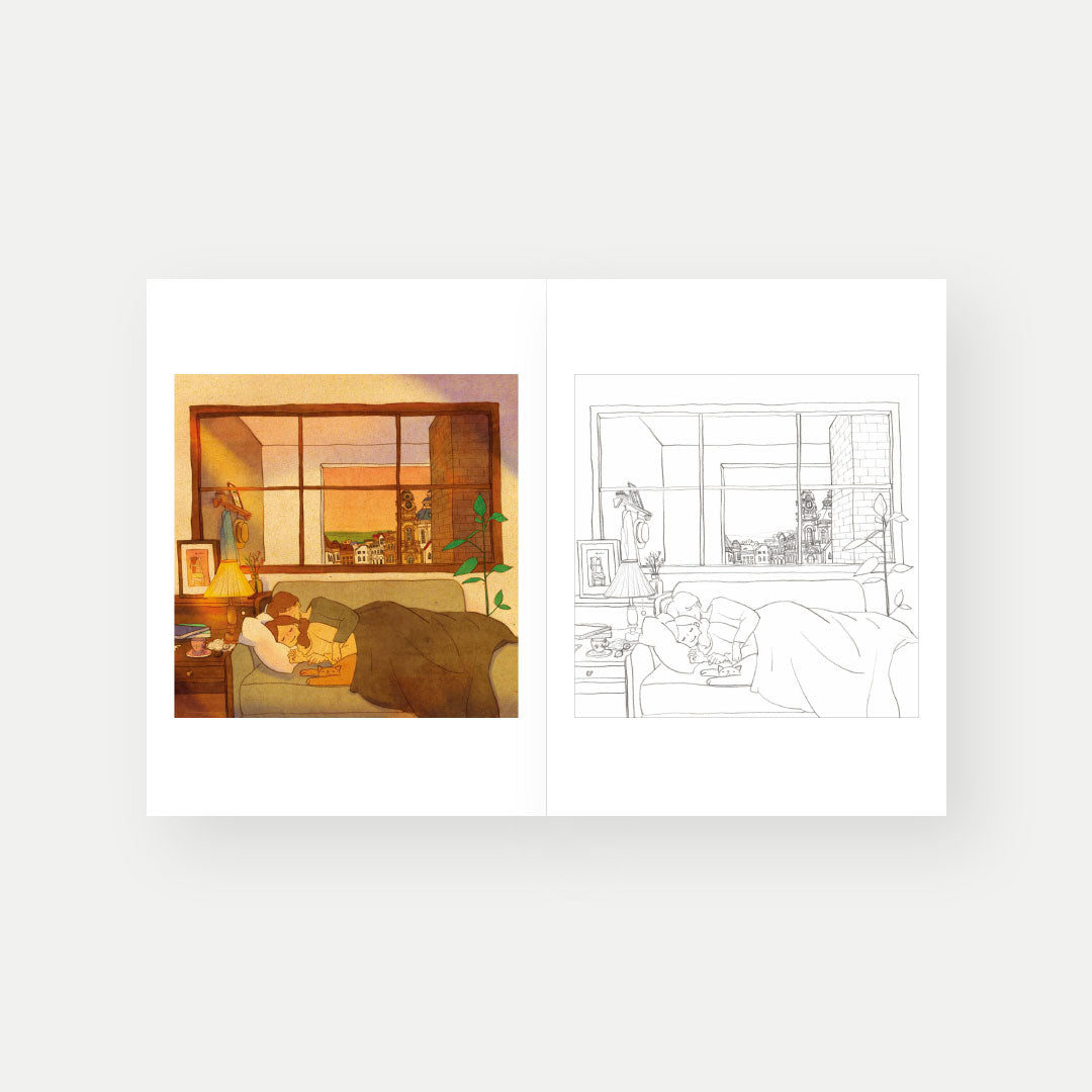 Sweet & Heartwarming Coloring Book