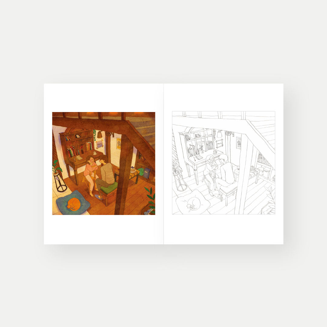Sweet & Heartwarming Coloring Book