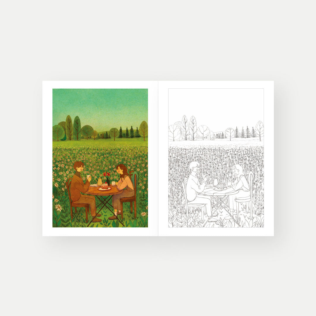 Sweet & Heartwarming Coloring Book