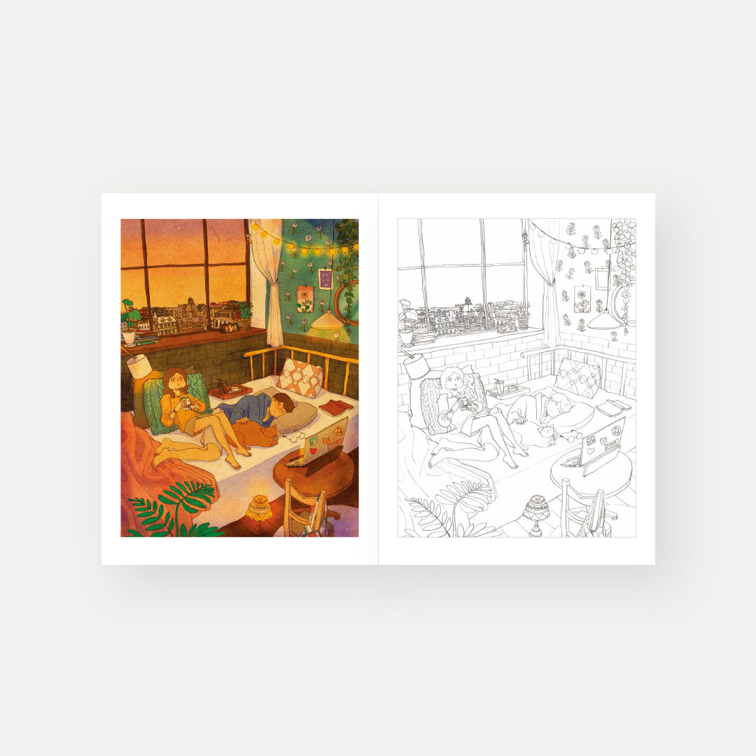 Sweet & Heartwarming Coloring Book