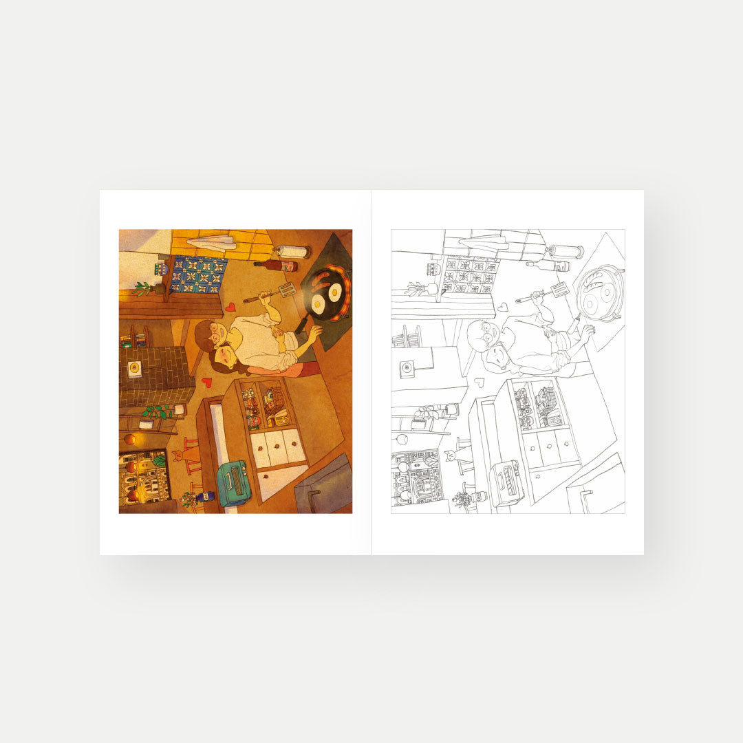 Sweet & Heartwarming Coloring Book