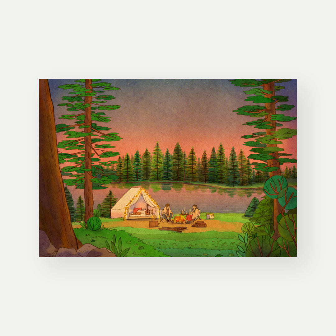 Cozy Camping - Postcard