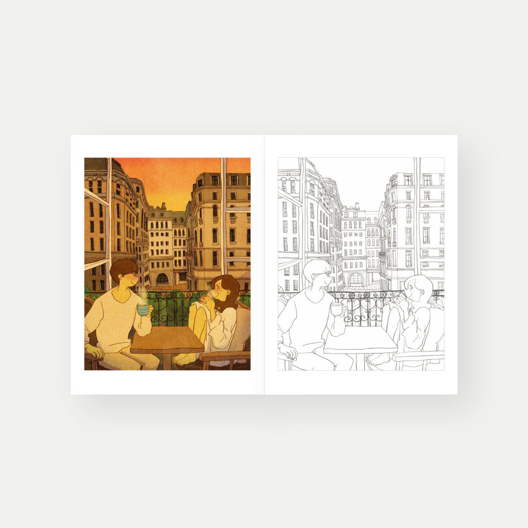 Sweet & Heartwarming Coloring Book