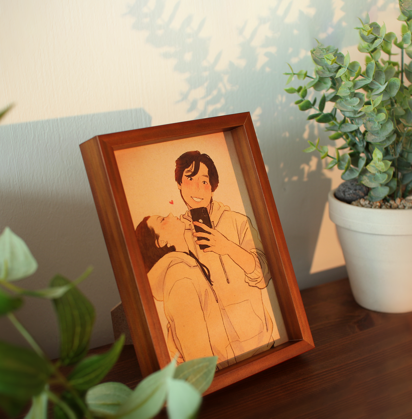 Custom Portrait (5 × 7 in) – Framed Giclée Print
