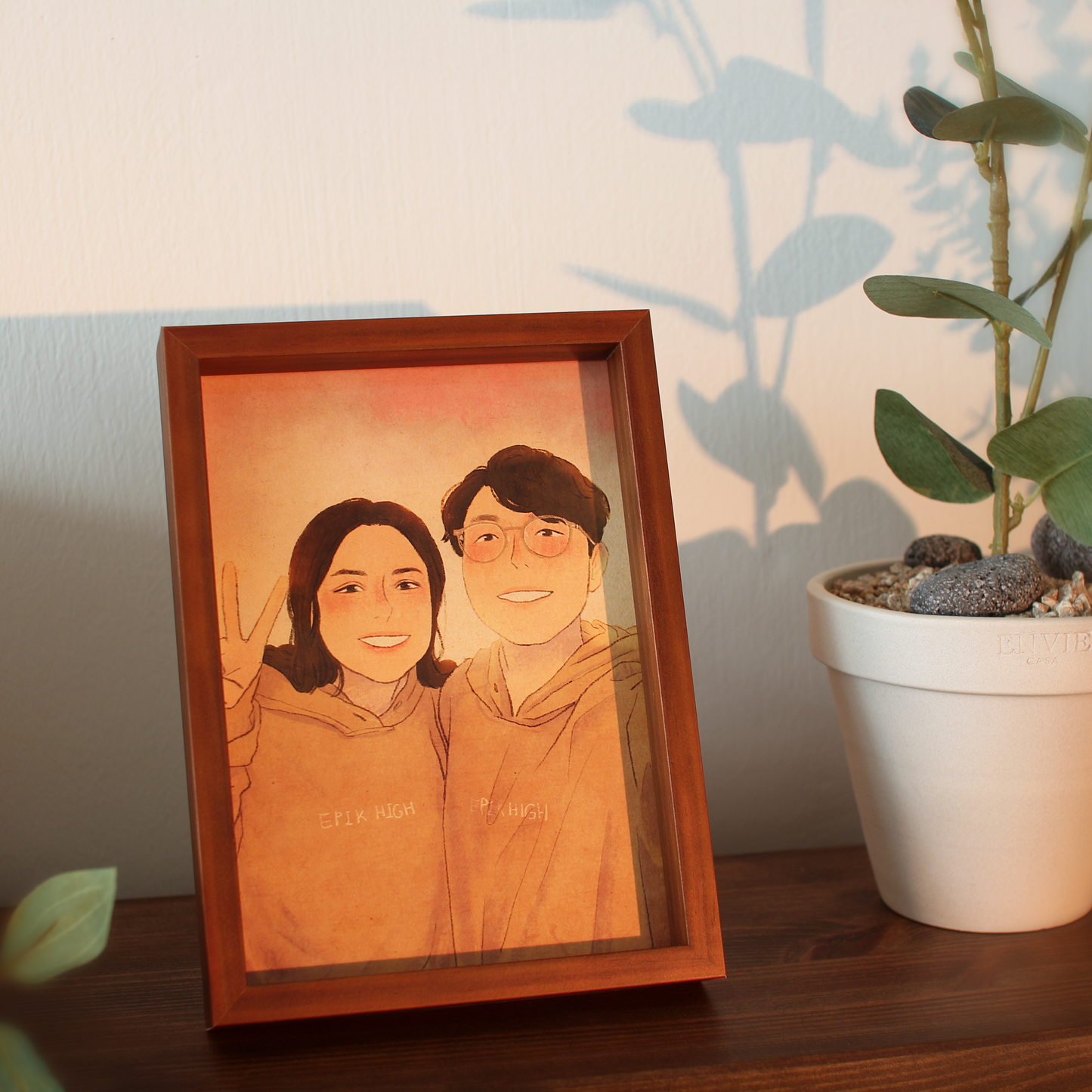 Custom Portrait (5 × 7 in) – Framed Giclée Print