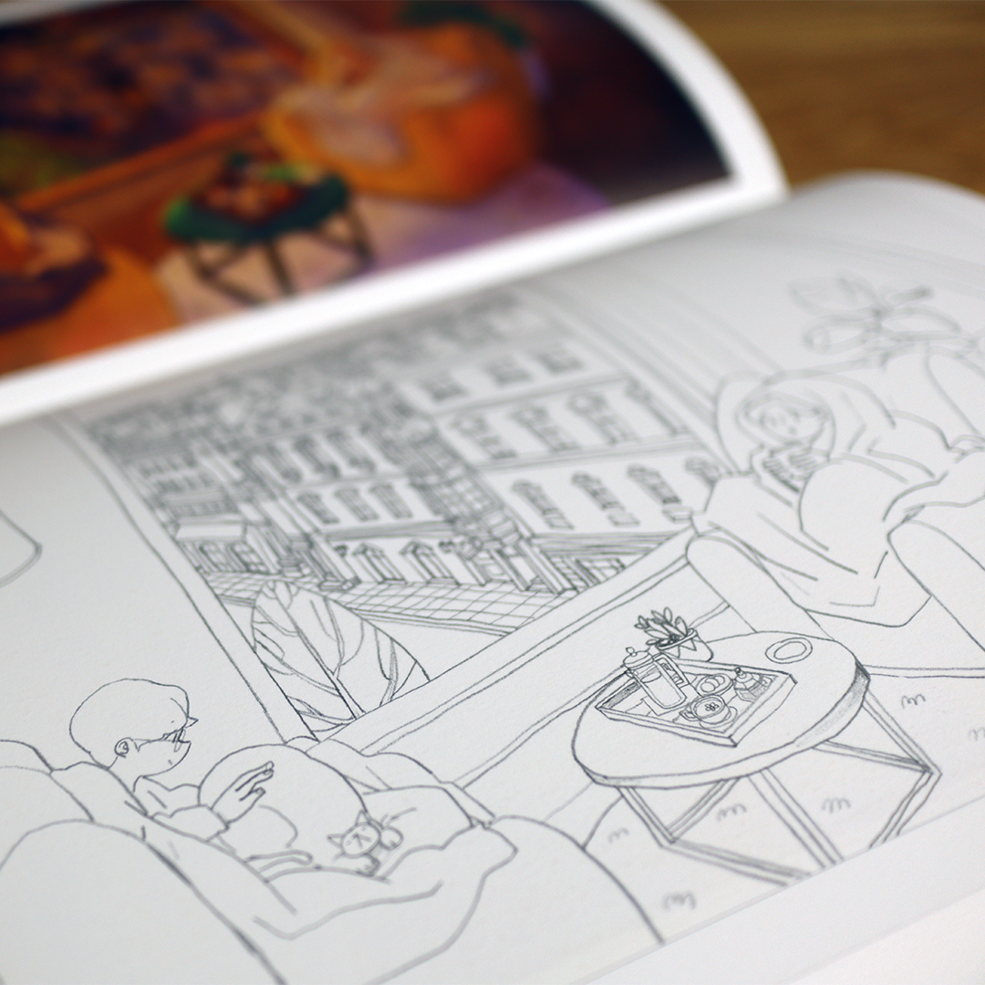 Sweet & Heartwarming Coloring Book