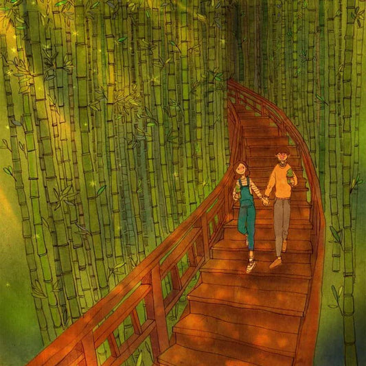 We take a walk in a bamboo grove.

#love #loveis #...