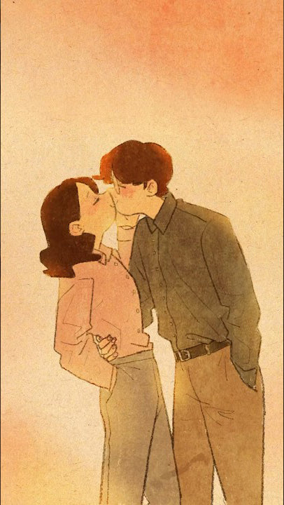 Kiss under the sunset