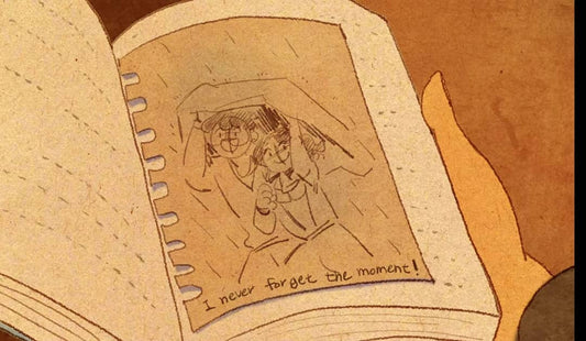 A note in the book.

Let's check out the whole ani...