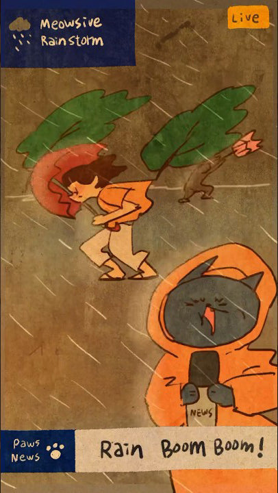 Meowsive rainstorm