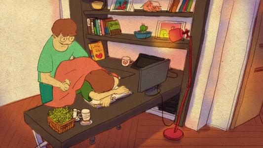Sleeping on the desk