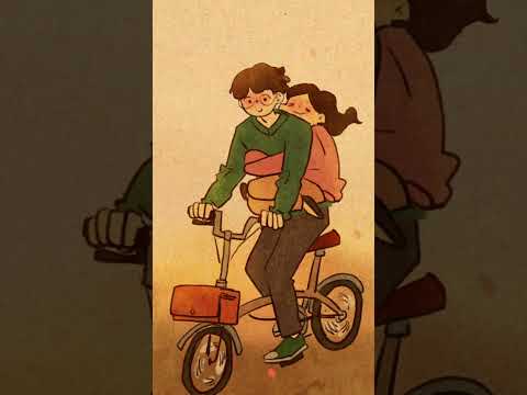 Riding a bike together