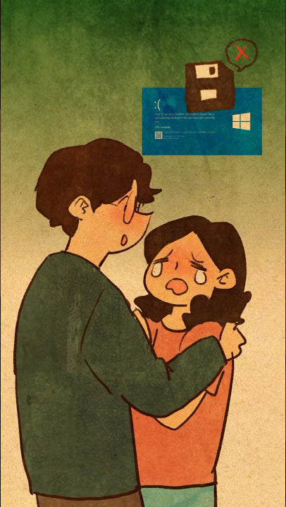 Blue screen
