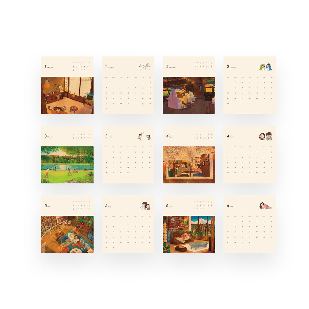 2027 Desk Calendar: A Year of Love and Warmth