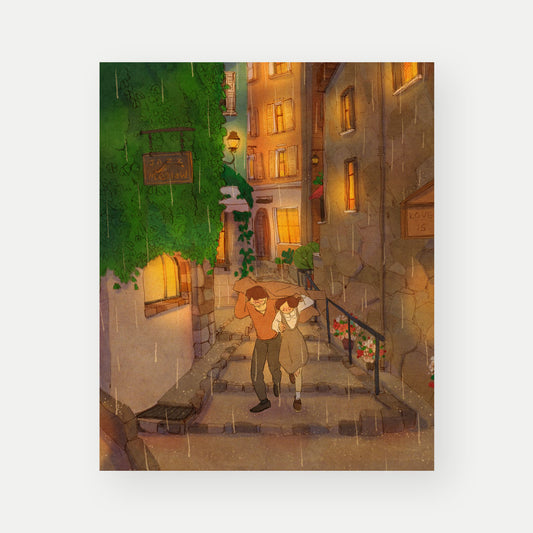 Sudden Shower - Postcard