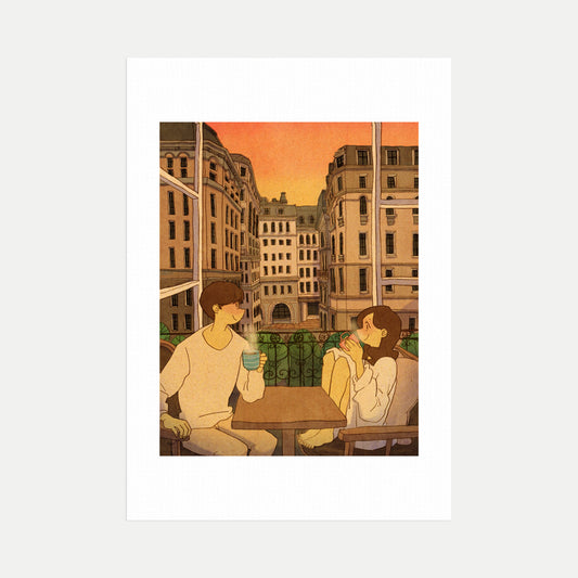 Morning Coffee Breeze - Art Print
