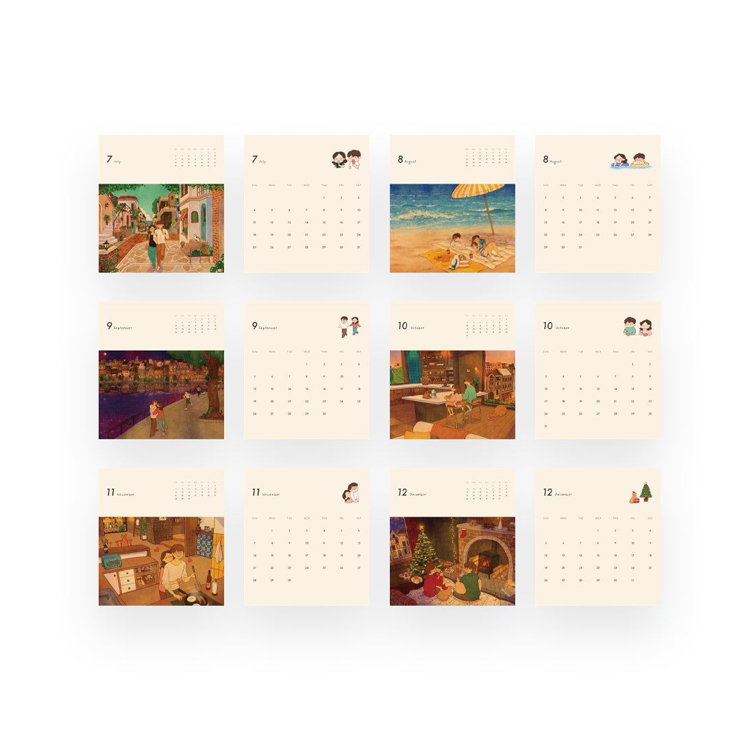 2027 Desk Calendar: A Year of Love and Warmth