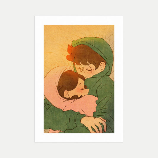 Snuggled Up - Mini Art Print